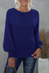 Drop Shoulder Back Cut-Out Sweater With Tie